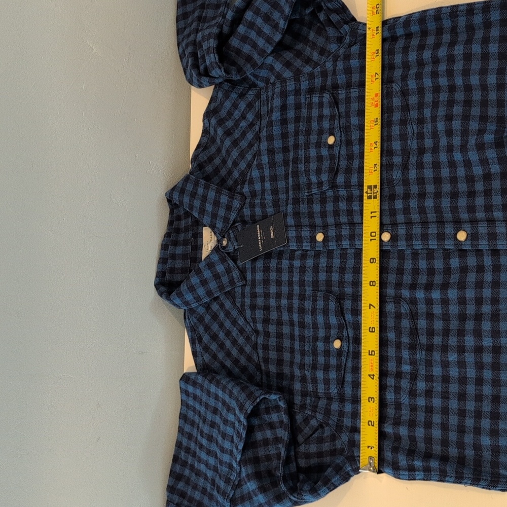 Lucky Brand Men's S Saturday Stretch Western Style Snap Button Plaid Shirt NWT - Picture 13 of 16